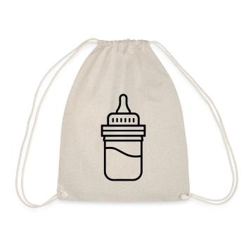 Flasche - Turnbeutel - Natur - Vorne