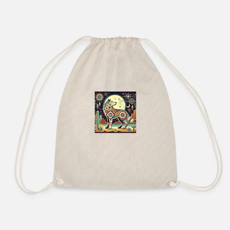Wolf on your Side - Drawstring Bag - nature