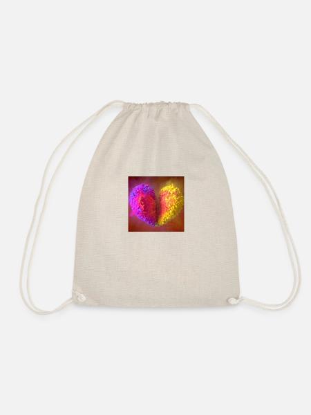 Valentine's Day Holi Festival Heart - Turnbeutel - Natur