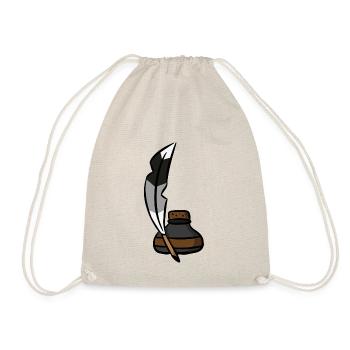 Plume écrivain old ink pen feather - Sac de sport léger - nature - Devant