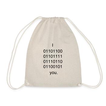 Je 01101100 01101111 ... - Sac de sport léger - nature - Devant