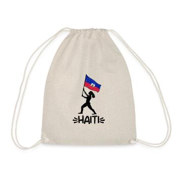 Haiti Haitian Flagge Frau Prinzessin I Geschenk - Turnbeutel - Natur - Vorne
