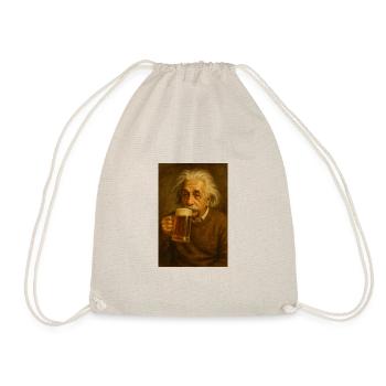 Einstein + Bier - Turnbeutel - Natur - Vorne