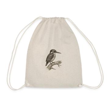 Eisvogel Vintage Vogel Illustration - Turnbeutel - Natur - Vorne