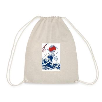 Koi et Vague en Soleil - Sac de sport léger - nature - Devant
