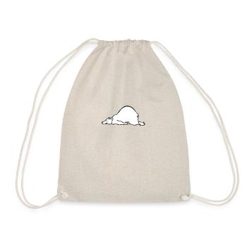 Der faule Paule Sleeping bear Schlafender Bär - Turnbeutel - Natur - Vorne