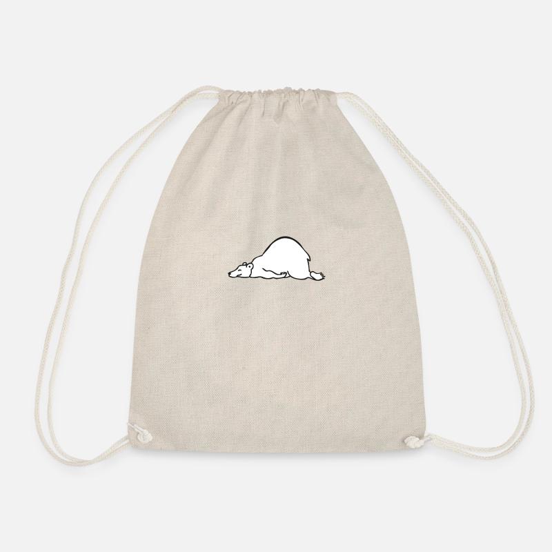 Der faule Paule Sleeping bear Schlafender Bär - Turnbeutel - Natur