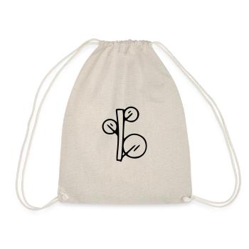 Plant drawing nature sketch black - Drawstring Bag - nature - Front