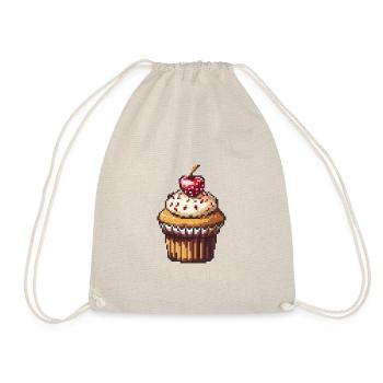 Muffin Pixel Gamer - Turnbeutel - Natur - Vorne