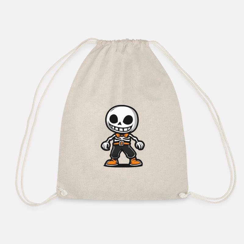 Skelett Comic Halloween - Turnbeutel - Natur