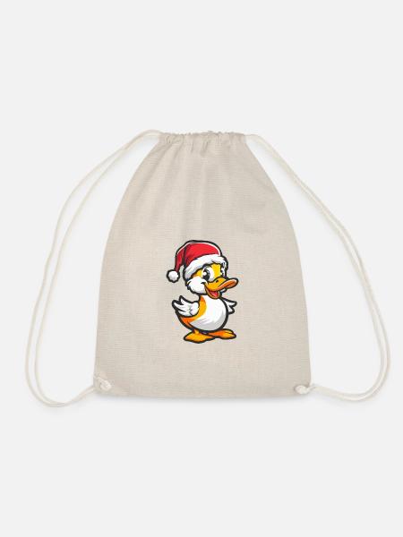 Ente Weihnachten - Turnbeutel - Natur