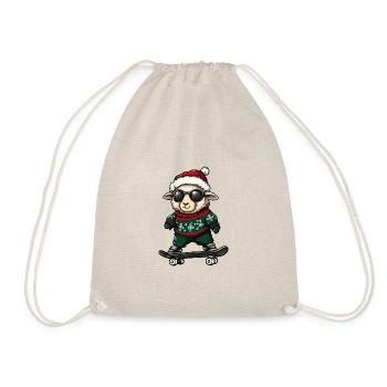 Sheep Christmas Funny - Drawstring Bag - nature - Front