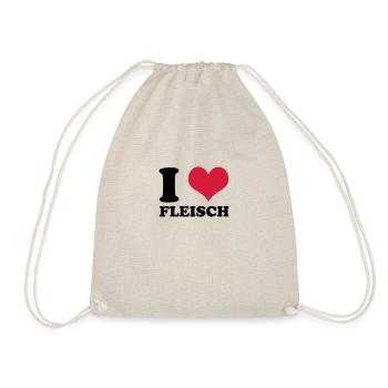i love fleisch - Turnbeutel - Natur - Vorne