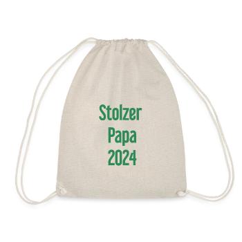 Proud Dad 2024 – for new fathers - Drawstring Bag - nature - Front