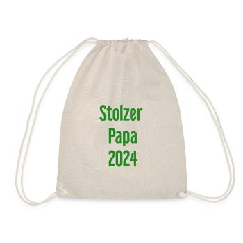 Proud Dad 2024 – for new fathers - Drawstring Bag - nature - Front