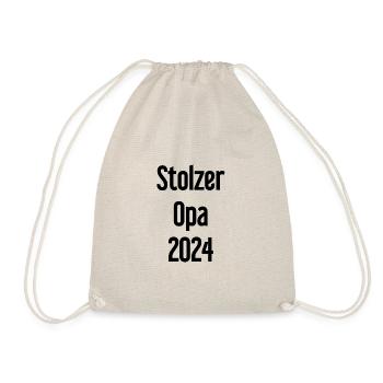 Stolzer Opa 2024 – Perfekt für frischgebackene Opa - Turnbeutel - Natur - Vorne