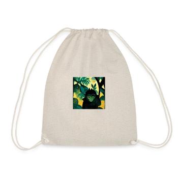 Little monkey in the jungle - Drawstring Bag - nature - Front