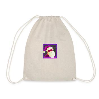 Santa Claus synthwave - Drawstring Bag - nature - Front