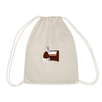Rabbit joue du piano - Sac de sport léger - nature - Devant
