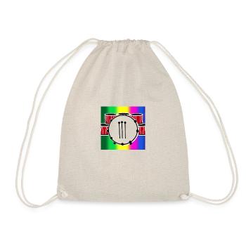 Drums in front of rainbow - Drawstring Bag - nature - Front