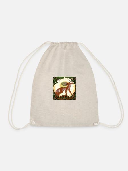 A fox in the forest mountains - Drawstring Bag - nature