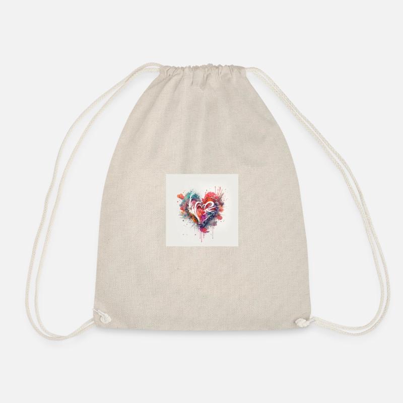 My Valentine I - Drawstring Bag - nature