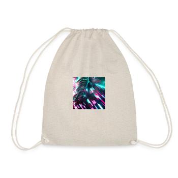 beautiful abstract neon contemporary art - Drawstring Bag - nature - Front