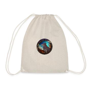 Stained glass wolf - Drawstring Bag - nature - Front