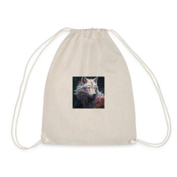 Wolf of Thousend Colors 2 - Drawstring Bag - nature - Front