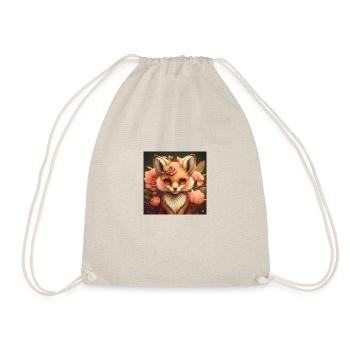 Süßer Rosen Fuchs - Turnbeutel - Natur - Vorne