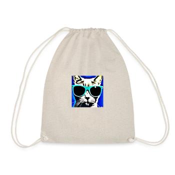 Coole freche Katze trägt Sonnenbrille - Turnbeutel - Natur - Vorne