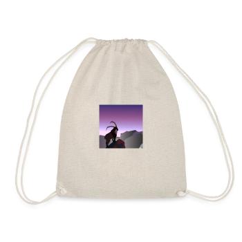 Mountain with Capricorn for hiking and mountaineering - Drawstring Bag - nature - Front