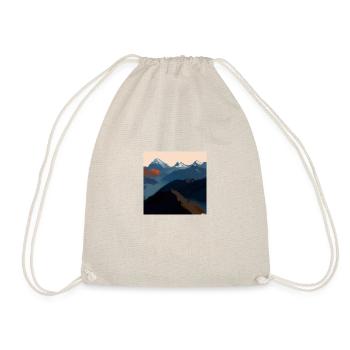 Italian mountain scenery Mountains at dawn - Drawstring Bag - nature - Front