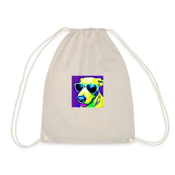 Chien cool avec des lunettes de soleil style - Sac de sport léger - nature - Devant