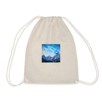 Cool mountain landscape of triangles - Drawstring Bag - nature - Front