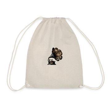 Silhouette de phonographe vintage noir - Sac de sport léger - nature - Devant