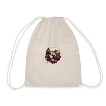 Skeleton lovers in comic style - Drawstring Bag - nature - Front