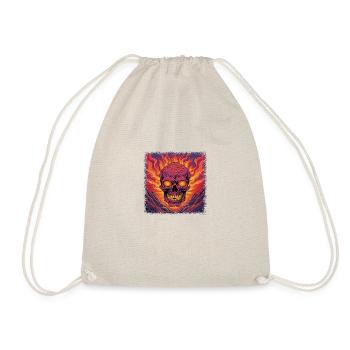 Awesome Dabbing Scary Dinosaur Skeleton Tshirts - Drawstring Bag - nature - Front