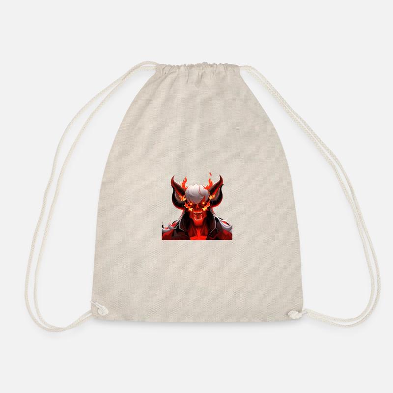 The 4-horned fire and summer devil - Drawstring Bag - nature