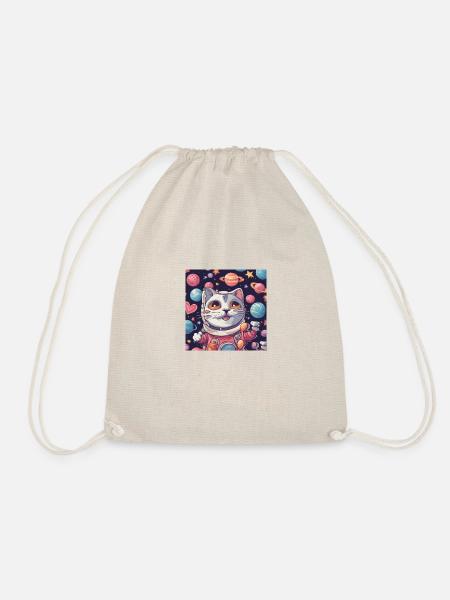 Cat in Space Vol.3 - Drawstring Bag - nature