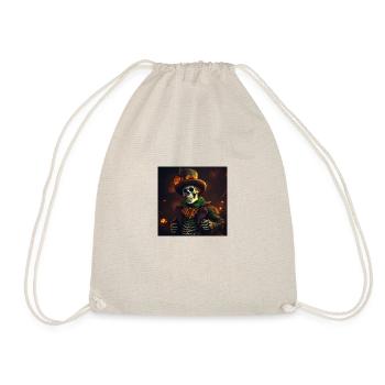 An Irish Leprechaun Skeleton Enjoying Halloween - Drawstring Bag - nature - Front