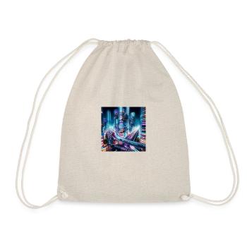 Futuristic Night City - Drawstring Bag - nature - Front