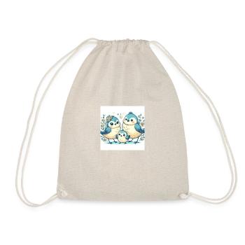 Cute Bird Family - Drawstring Bag - nature - Front