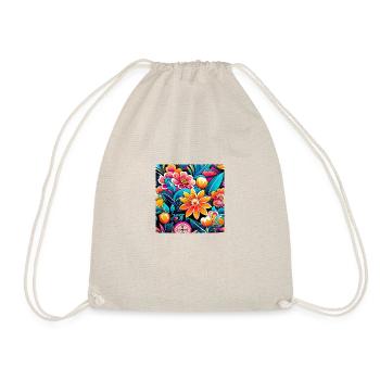 motif from the 1990s featuring kitschy flowers - Turnbeutel - Natur - Vorne