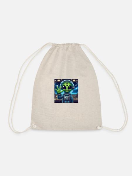 BabyAlien in Space - Turnbeutel - Natur