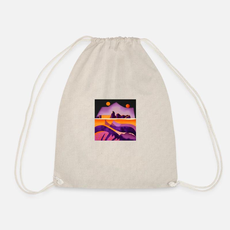 Two moons - Drawstring Bag - nature