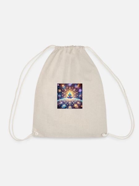 Universal field and Human Connection - Drawstring Bag - nature