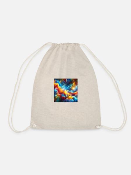 Bright Dust Clouds Art - Drawstring Bag - nature