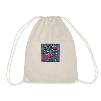 Neon Blossom – Fleurs rétro-futuristes - Sac de sport léger - nature - Devant