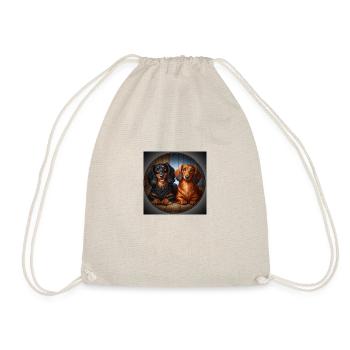 De mignons teckels ensemble. - Sac de sport léger - nature - Devant